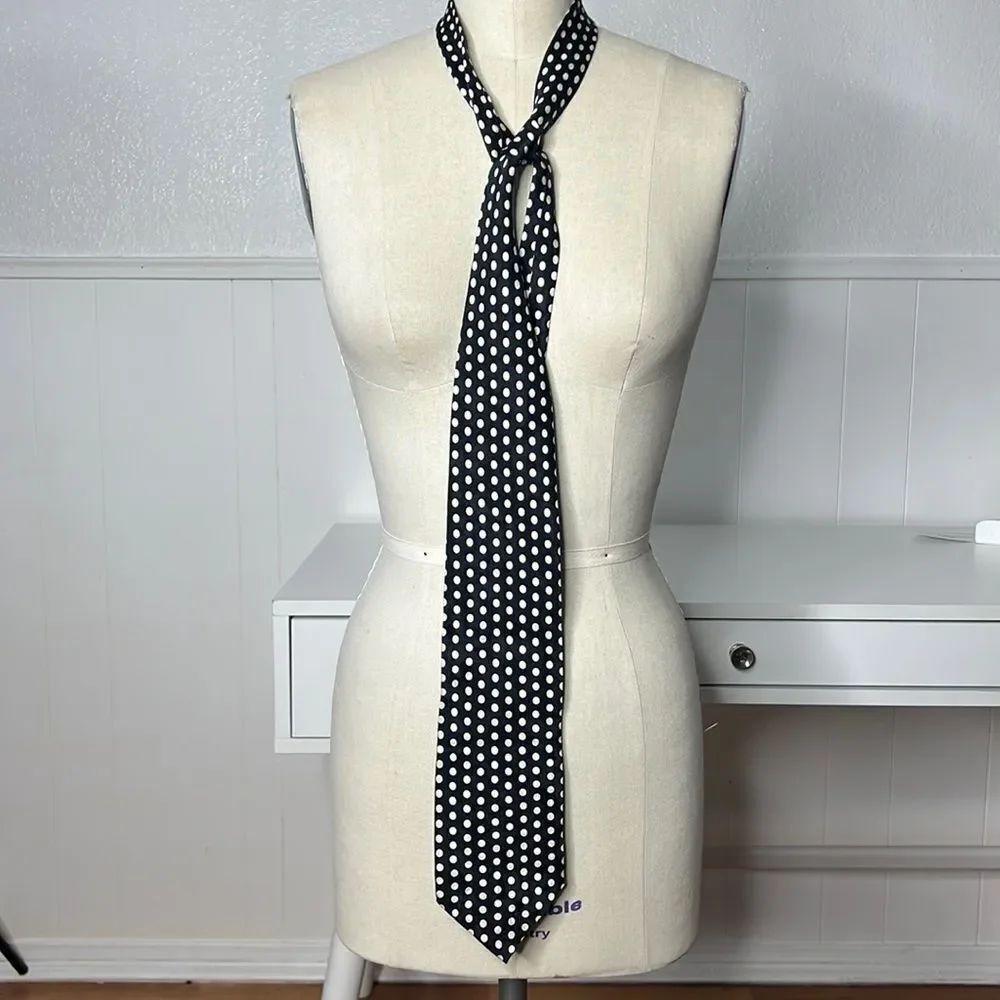 Vintage Givenchy polka dot silk tie